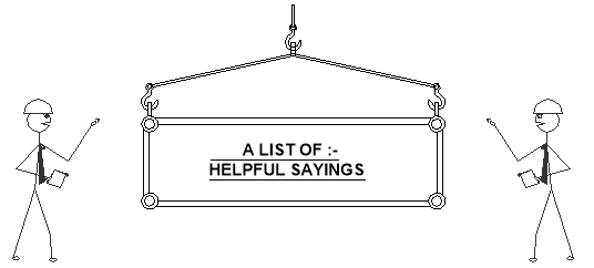 Helpful Sayings